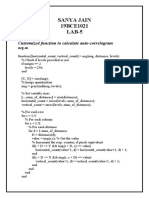 Sanya Jain 19BCE1021 LAB-5: Customized Function To Calculate Auto-Correlogram