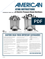 Operating Instructions: Models 50X & 75X Electric Pressure Steam Sterilizers