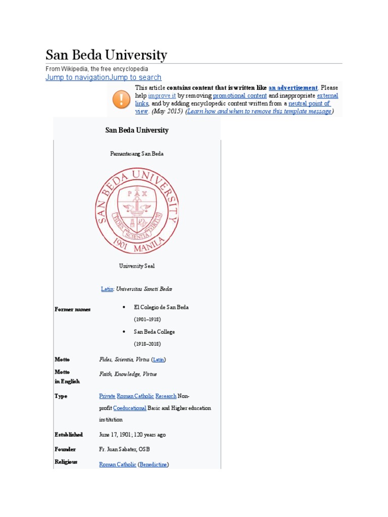 San Beda University | PDF