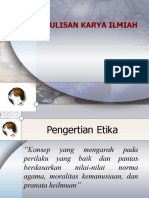 Etika Penulisan Karya Ilmiah 1