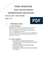 Proposal Kegiatan: "Kerja Bakti Dalam Rangka Membersihkan Lingkungan"