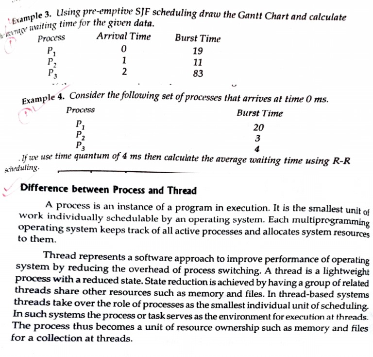 Scheduling Algorithms and Gantt Charts | PDF | Scheduling (Computing ...