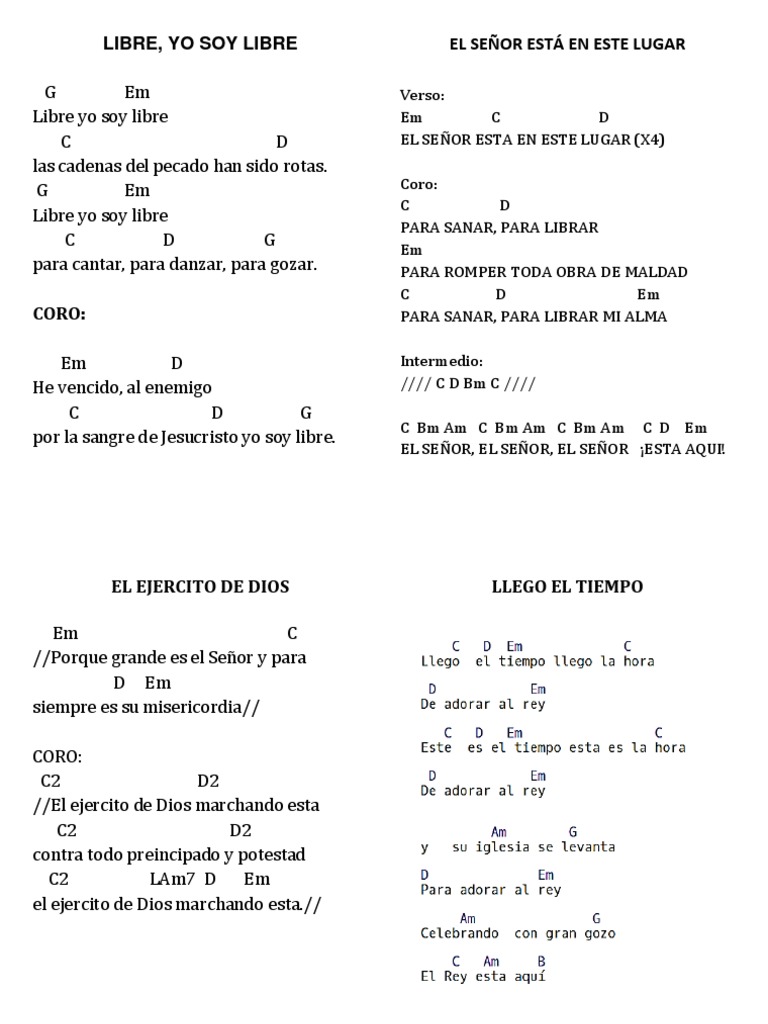 Acordes De Coros Pdf