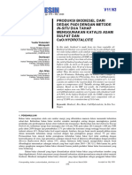 Biodiesel Production from Rice Bran Using In-Situ Two-Stage Method