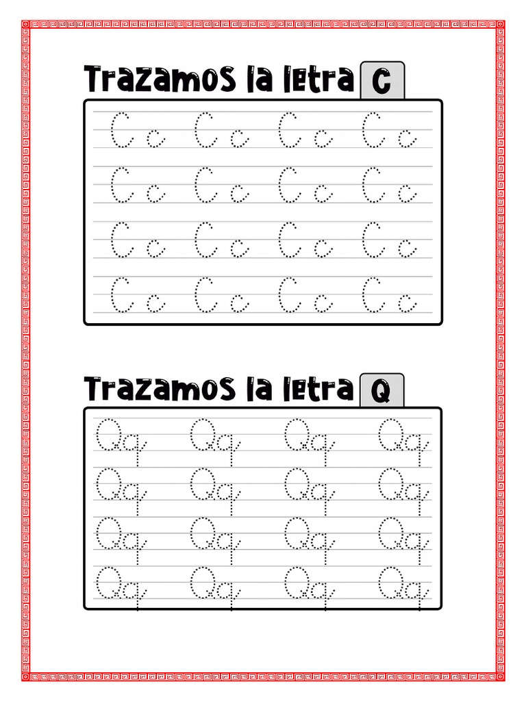 Trazamos Las Letras C - Q | PDF