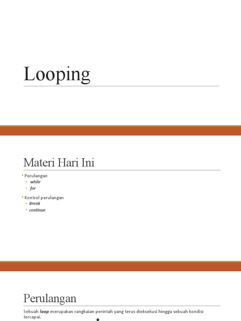 Pertemuan 4 Looping | PDF
