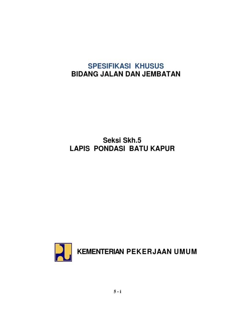 Spek Khusus Lapis Fondasi Batu Kapur | PDF