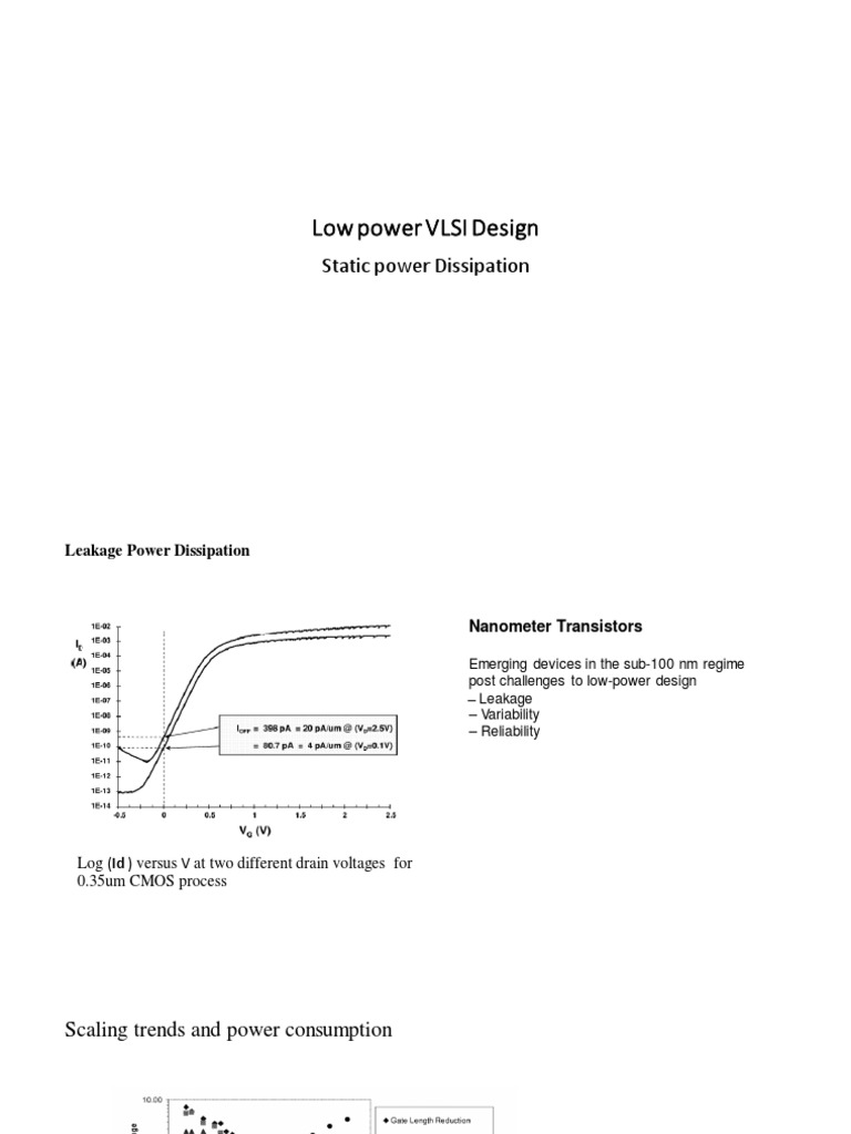 Low Power VLSI Design and Leakage Mechanisms | PDF | Mosfet | Field ...