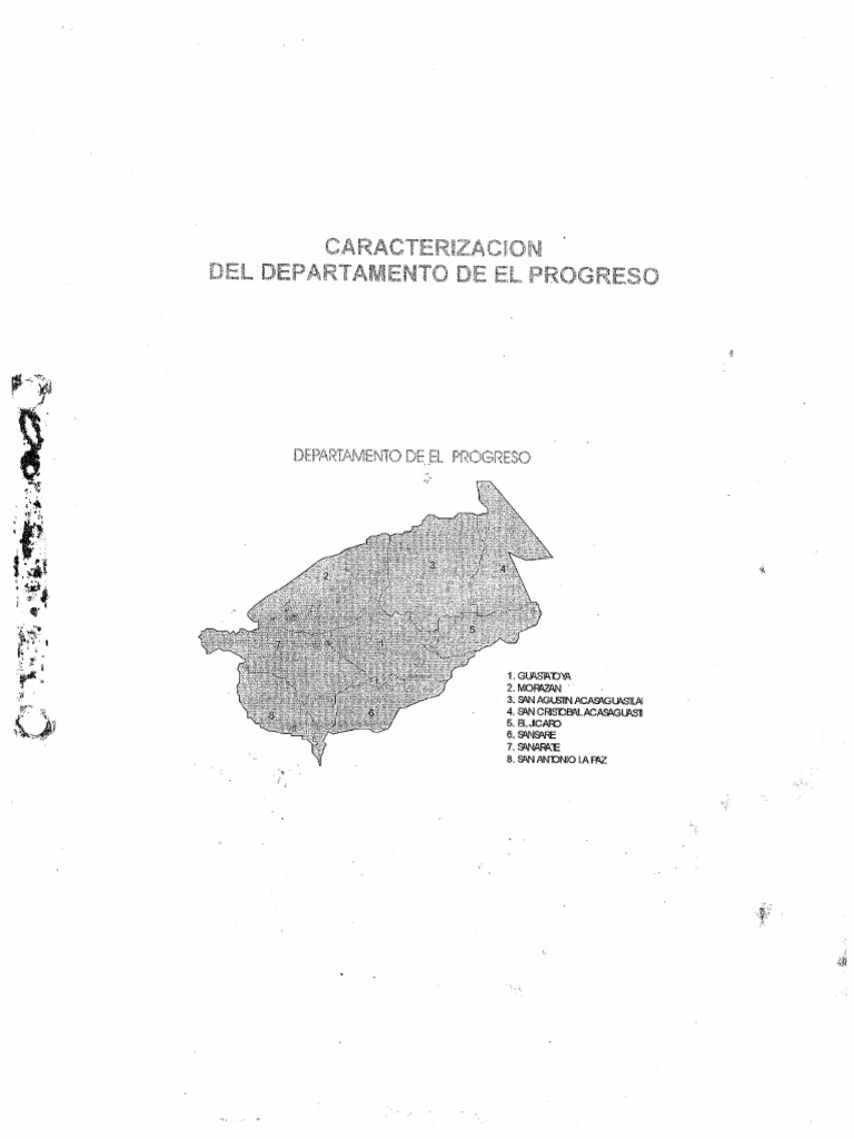 Caracterización Del Departamento de El Progreso | PDF