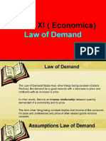 Class - XI (Economics) : Law of Demand