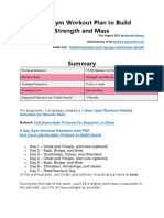7 Day Gym Workout Plan PDF