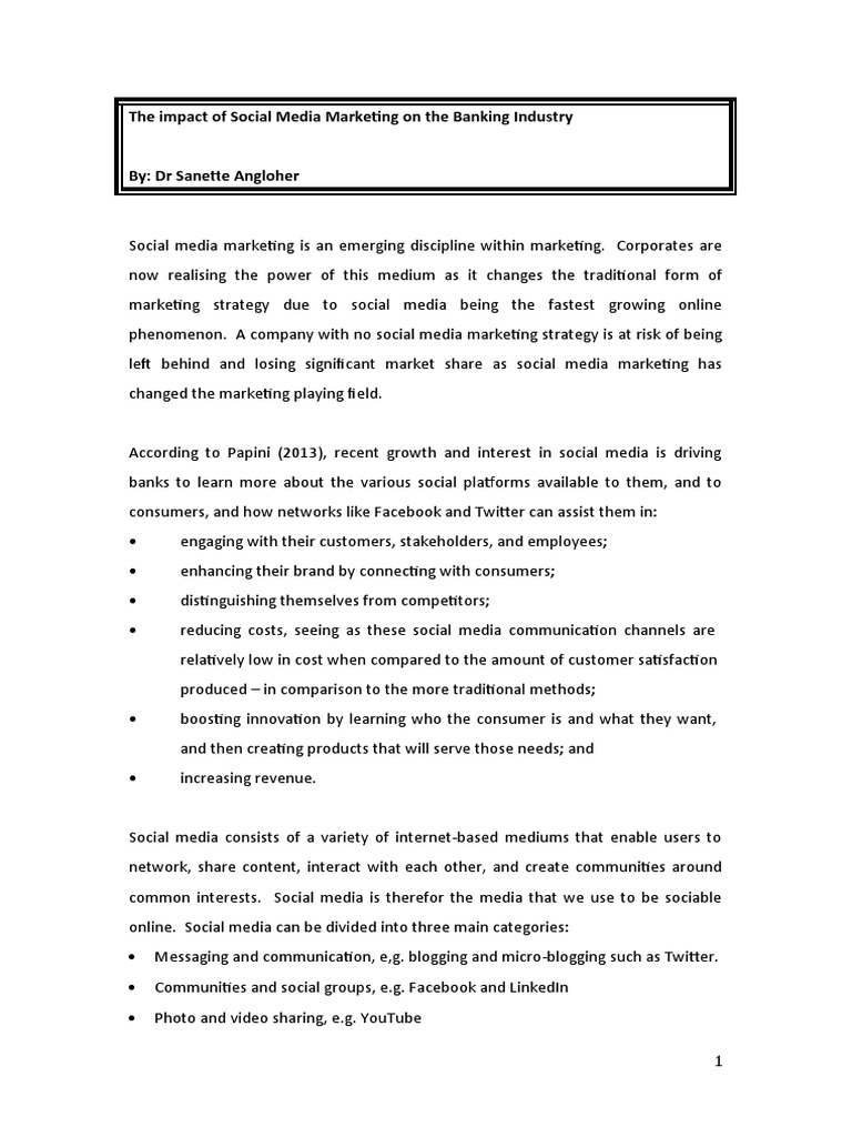 The Impact of Social Media Marketing On | PDF | Social Media Marketing ...