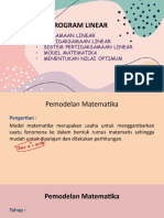 Pemodelan Matematika Dan Nilai Optimum