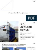 Standardized containers and pallets that transport cargo by air