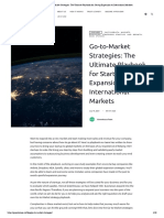 Go-To-Market Strategies - The Ultimate Playbook For Startup Expansion To International Markets