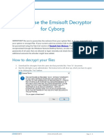 How To Use The Emsisoft Decryptor For Cyborg