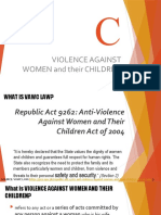 Violence Against WOMEN and Their CHILDREN