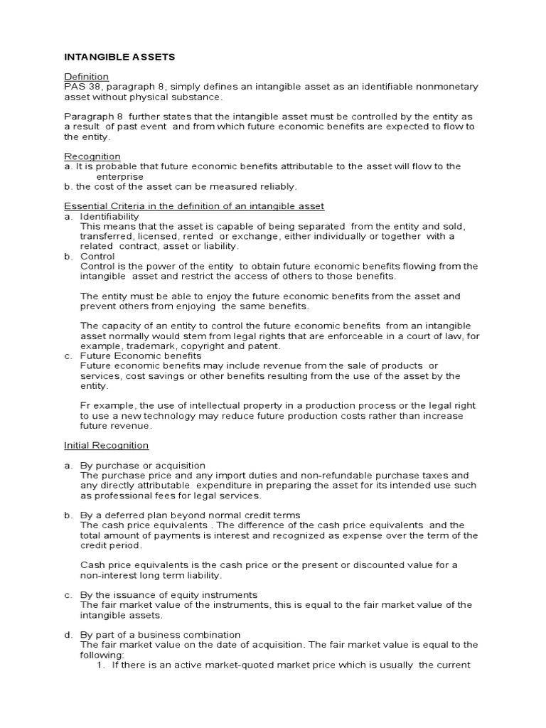 Understanding Intangible Assets | PDF | Intangible Asset | Book Value