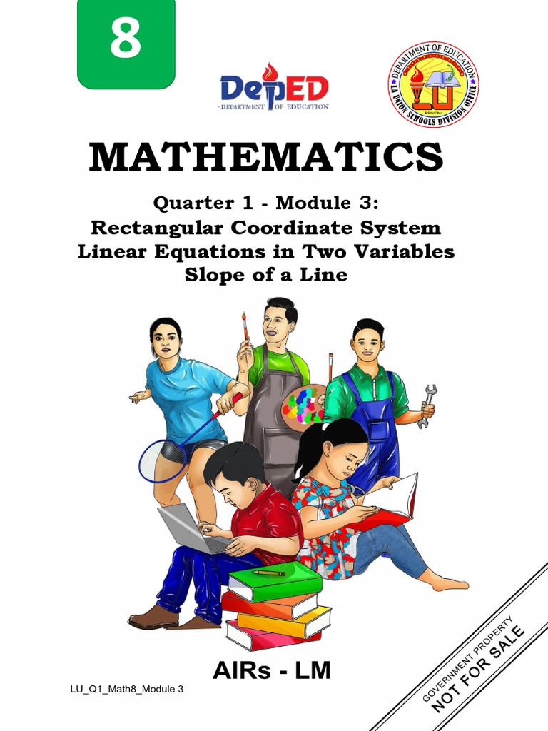 Module 3 Math 8 Quarter 1 | PDF | Cartesian Coordinate System | Equations