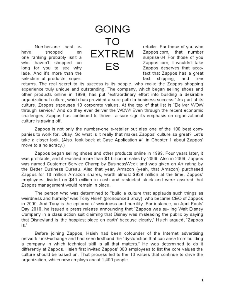 Article Zappos PDF Zappos