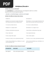 MUX, DEMUX, Encoder, Decoder Guide | PDF | Electronics | Electrical ...