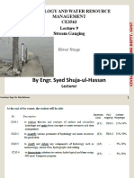 By Engr. Syed Shuja-ul-Hassan: Hydrology and Water Resource Management CE3543 Stream Gauging