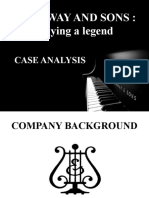 Steinway and Sons: Buying A Legend: Case Analysis