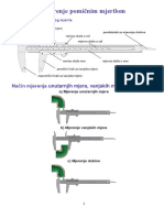 Očitavanje Mjera Pom. Mjer. I Mikrometrom