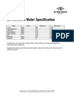 Water Specifications