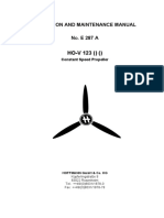 Operation and Maintenance Manual No. E 287 A: Constant Speed Propeller