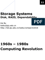 Storage Systems: Disk, RAID, Dependability