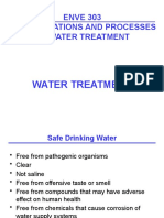 ENVE 303 Unit Operations and Processes of Water Treatment