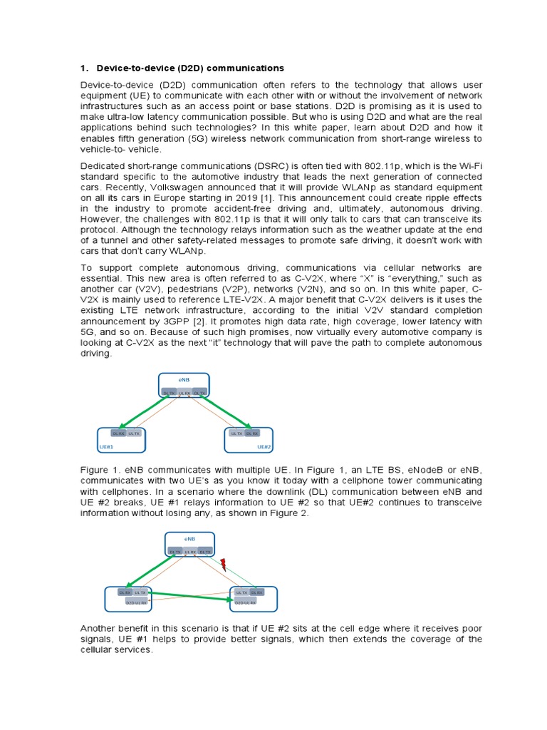 Device To Device D2d Communications Pdf Internet Of Things