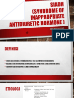 SIADH (Syndrome of Inappropriate Antidiuretic Hormone )