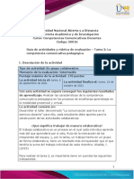 Guia de Actividades y Rúbrica de Evaluación - Tarea 2 - La Competencia Comunicativa Pedagógica