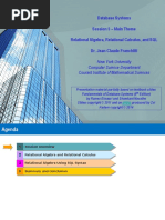 RelationalAlgebra RelationalCalculus SQL