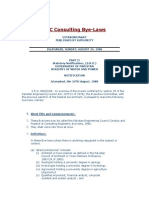 PEC Consulting Bye-Laws: Extraordinary Published by Authority