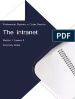 The Intranet: Professional Diploma in Cyber Security
