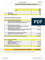 Cost estimates for Jaffer Sadiq residence