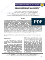 Status of Queuing Operations During COVID - 19 Pandemic As Perceived by The Drivers, Operators, and Passengers