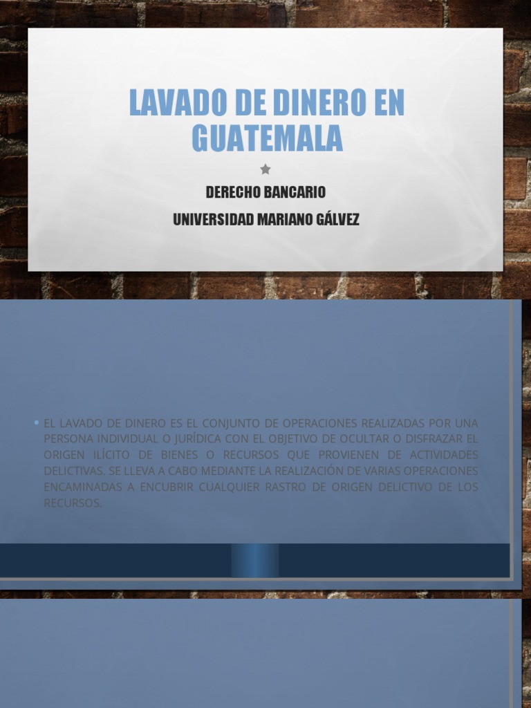 Lavado de Dinero en Guatemala: Leyes y Consecuencias | PDF | Lavado de ...