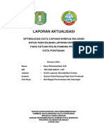 Laporan Aktualisasi Optimalisasi Data Capaian Kinerja Bulanan Untuk Penyusunan Laporan Kinerja Pada Satuan Polisi Pamong Praja Kota Pontianak