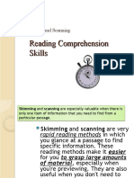 Skimming and Scanning Reading Techniques
