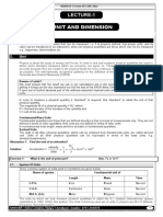 Lec 1 - Unit & Dimension Intro - Theory & CET withOUT