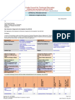 All India Council For Technical Education: Approval Process 2019-20 Extension of Approval (Eoa)