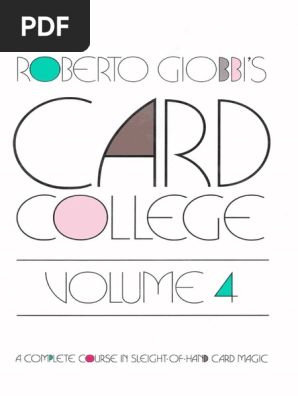 Card College Volume 4 by Roberto Giobbi