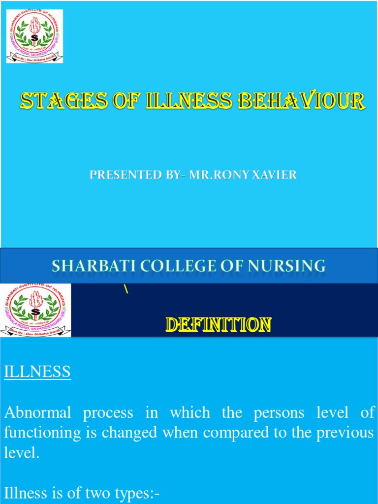 Stages of Illness Behavior Explained | PDF | Behavior | Feeling
