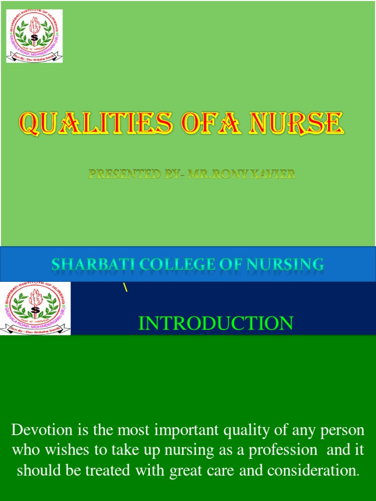 Qualities of A Nurse PDF Nursing Patient