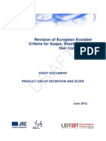 Draft: Revision of European Ecolabel Criteria For Soaps, Shampoos and Hair Conditioners