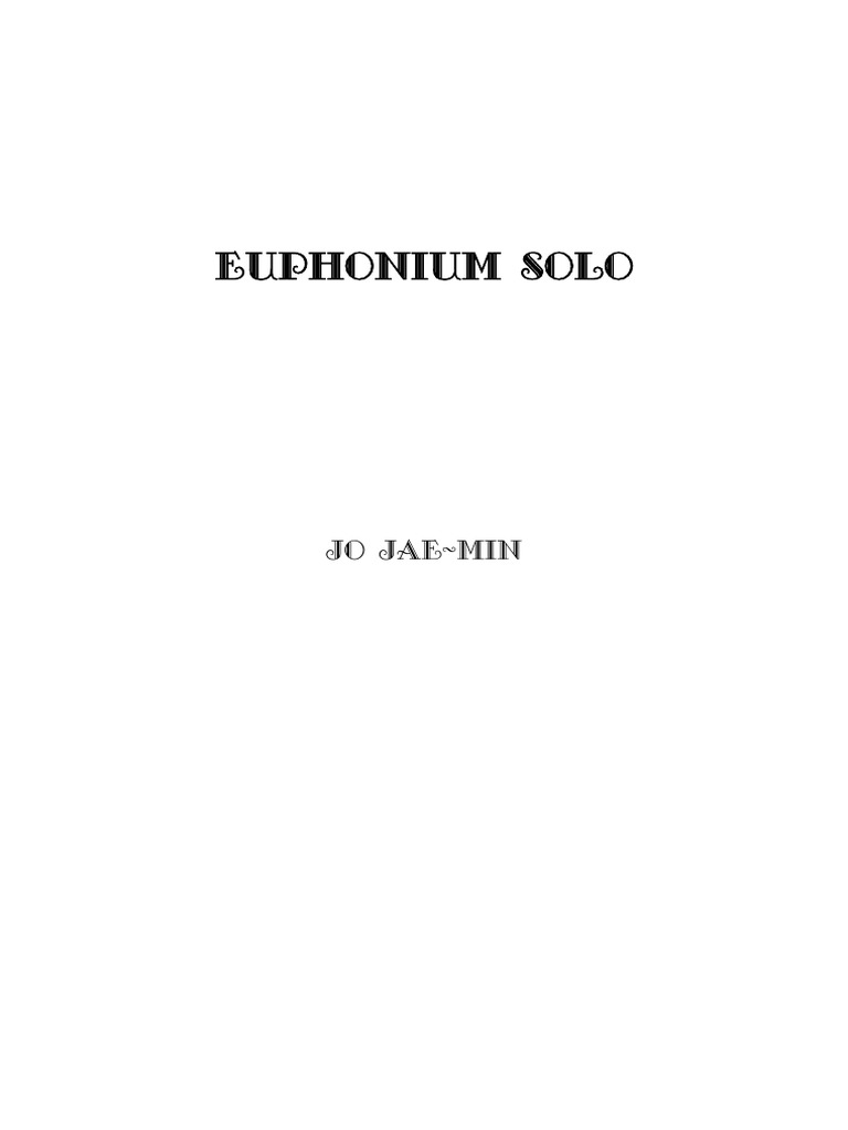 Euphonium Solo Pdf